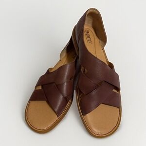 Born BR0054908 CQH23 Ithica Leather Sandals Itacha Brown Womens US 8